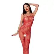 Комбинезон сетка красный