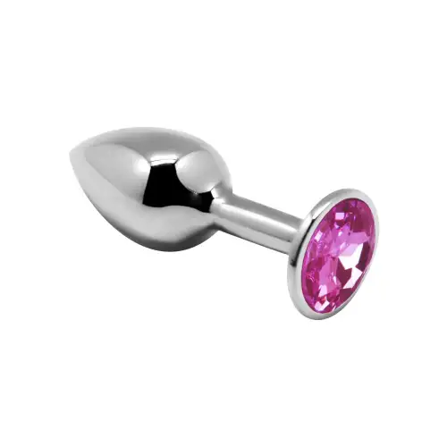 Металлическая анальная пробка с кристаллом Alive Mini Metal Butt Plug Pink M photo 1
