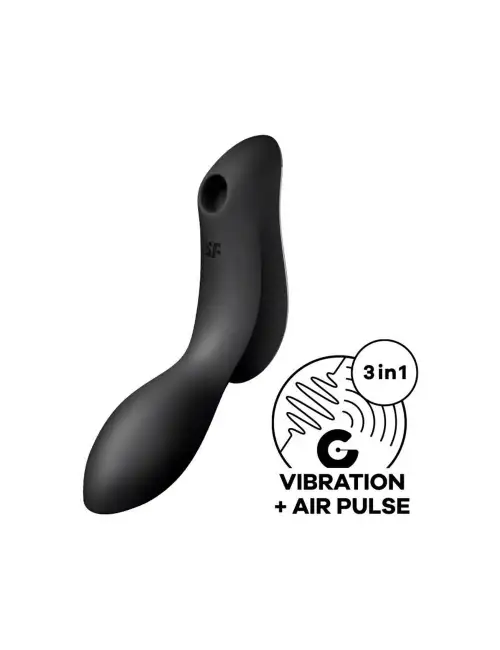 Вакуумный стимулятор с вибрацией Satisfyer Curvy Trinity 2 Black photo 1