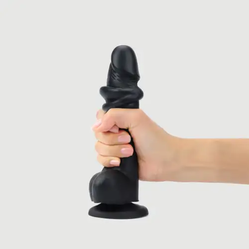 Реалистичный фаллоимитатор Strap-On-Me Sliding Skin Realistic Dildo Black - S, эффект подвижной кожи photo 1