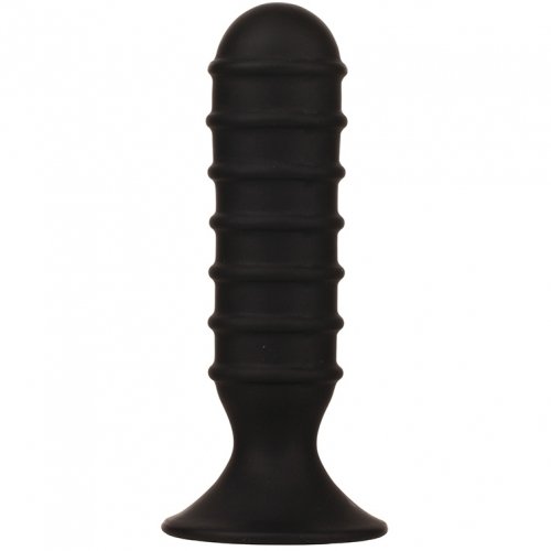 Анальная пробка Menzstuff Ribbed Torpedo Dong 5inch, черная photo 1