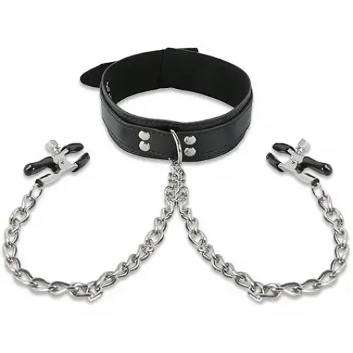 Ошейник с зажимами для сосков photo 1