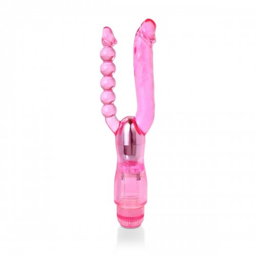 Двойной вибратор Dual Pleasure Vibe, розовый photo 1