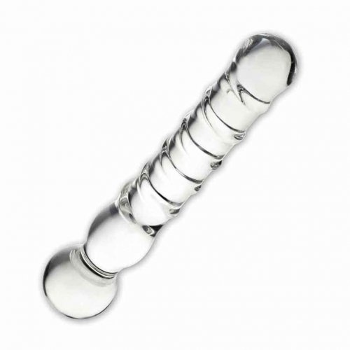 Двойной фаллоимитатор Joystick Clear Glass Dildo photo 1