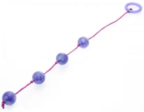 Анальные шарики CRYSTALLINE BEADS PURPLE LARGE photo 1