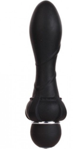 Вибромассажер PURRFECT SILICONE ANAL VIBRATOR, черный photo 1