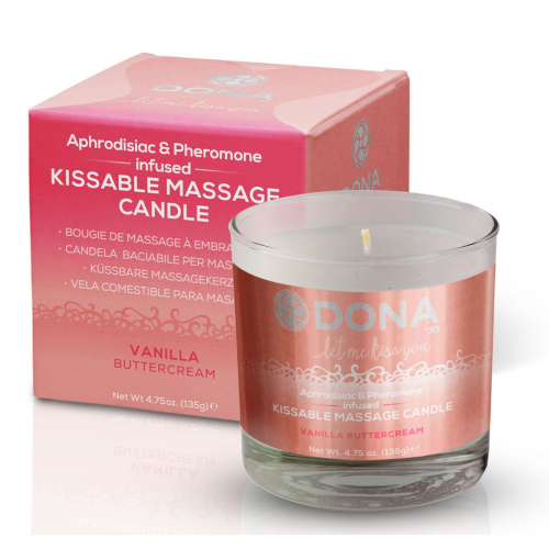 Массажная свеча DONA Kissable Massage Candle Vanilla Buttercream (125 мл) photo 1