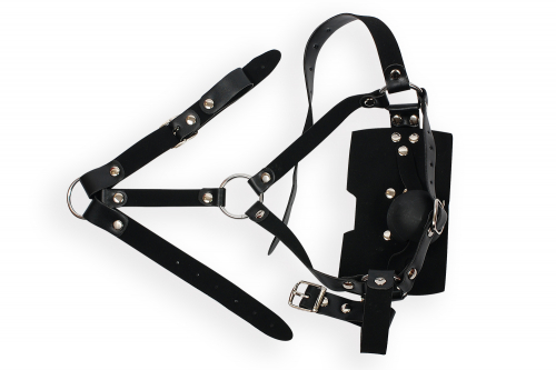 Сбруя на голову с кляпом шариком Пикантные Штучки photo 1