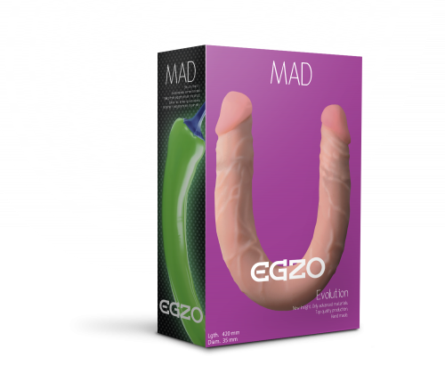 Фаллоимитатор двухсторонний Egzo DL001 42х3,5 см. photo 1