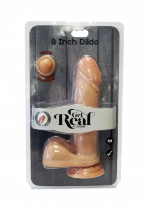 ToyJoy Get Real Dual Density Dildo8 Inch Balls реалистичный фаллоимитатор, 20,5х4,5 см photo 1