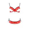 Комплект белья CHERRY SET OpenBra red XXL/XXXL - Passion Exclusive: открытый лиф, трусики-юбочка photo 3