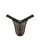 Кружевные трусики с заниженной талией Obsessive Estiqua panties M/L, черные photo 3
