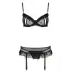 Сексуальный комплект с поясом для чулок LOVELIA SET black L/XL - Passion photo 3