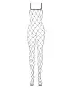 Бодистокинг с крупной ячейкой и открытой грудью Obsessive Bodystocking N102 S/M/L, черный photo 3