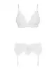 Кружевной комплект белья Obsessive 810-SEG-1 S/M White, бюстгальтер, стринги, пояс для чулок photo 3