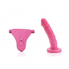 Розовый страпон для женщин Pleasure Harness with Dong, 16х3,5 см photo 2