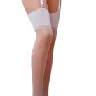 Классические чулки под пояс с широкой резинкой ST001 1/2 bianco - Passion photo 1