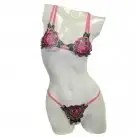 Ажурный комплект нижнего белья: трусики и бюстгальтер. photo 1