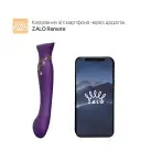 Смартвибратор 3в1 Zalo — Queen Twilight Purple, пульсирующая жемчужина и вакуум, кристалл Swarovski photo 2