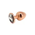 Металлическая анальная пробка Wooomy Tralalo Rose Gold Metal Plug Size M, диаметр 3,4 см, длина 8 см photo 1