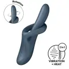 Вибратор с ротацией Satisfyer Heat Flex 4 Grey, подогрев до 39°C photo 1
