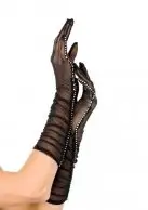 Перчатки SHEER MESH RUCHED ELBOW LENGTH BLACK photo 1