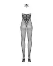 Бодистокинг Obsessive Bodystocking G308 S/M/L, халтер, декор в виде татуировки photo 6