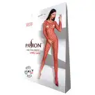 Бодистокинг Passion BS068 red, комбинезон, крупная сетка, длинный рукав photo 5