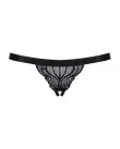 Кружевные танга с доступом Obsessive 828-THC-1 crotchless thong S/M, черные photo 3
