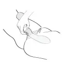 Вибромассажер Shunga Zoa Black, двусторонний photo 4