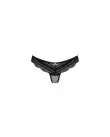 Полупрозрачные трусики с подвеской Obsessive Ivannes panties black 2XL/3XL, черные photo 3