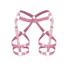 Гартеры Art of Sex - Claire, натуральная кожа, размер L-2XL, цвет розовый photo 3