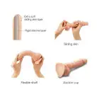 Реалистичный фаллоимитатор Strap-On-Me Sliding Skin Realistic Dildo Vanille - S, эффект подвижной  photo 2