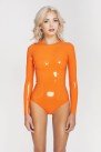 Купальник стринг из латекса с чашками и рукавами Latex Swimsuit With Cups photo 1