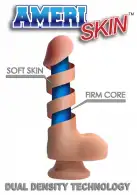 7 Inch Ultra Real Dual Layer Suction Cup Dildo - Medium Skin Tone фаллоимитатор 15х4.5 см. photo 4