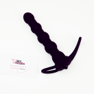 Анальный страпон с вибрацией для двойного проникновения, 16,5смХ3см  photo 3