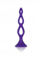 CalExotic Booty Call Silicone Triple Probe - тройная полая анальная пробка, 10,25х3,25 см, пурпурный photo 1