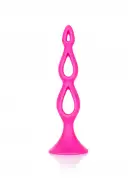 CalExotic Booty Call Silicone Triple Probe - тройная полая анальная пробка, 10,25х3,25 см, розовый photo 1