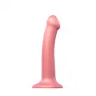 Насадка для страпона Strap-On-Me Mono Density Dildo Rose M, диам. 3,3см, однослойный силикон, гибкий photo 1