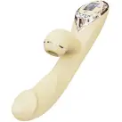 Вакуумный вибратор-кролик с подогревом KisToy A-King Pro Yellow, с LED-экраном photo 1